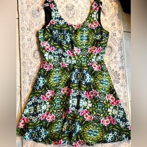 Bright floral,cocktail dress